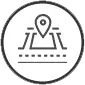 Icon pointing at a parcel.